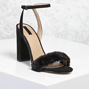 Faux Fur Heels